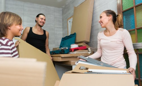 Organized office storage units in a Camdentown workspace