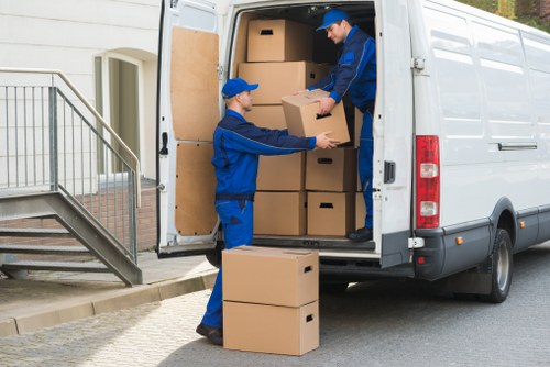 Flexible student storage solution in Camdentown with packed containers