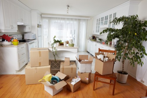 Packed home furniture ready for storage in Camdentown
