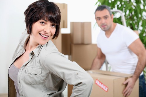 Careful furniture wrapping for a Camdentown home move