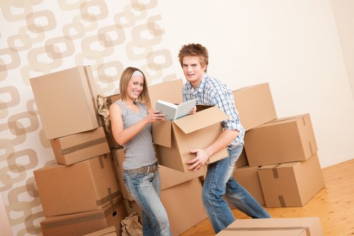 Boxes and furniture prepared for small removals service